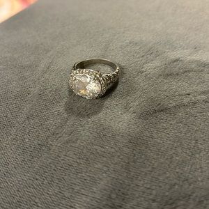 Sterling Silver Cocktail Ring w/ Large Oval Stone